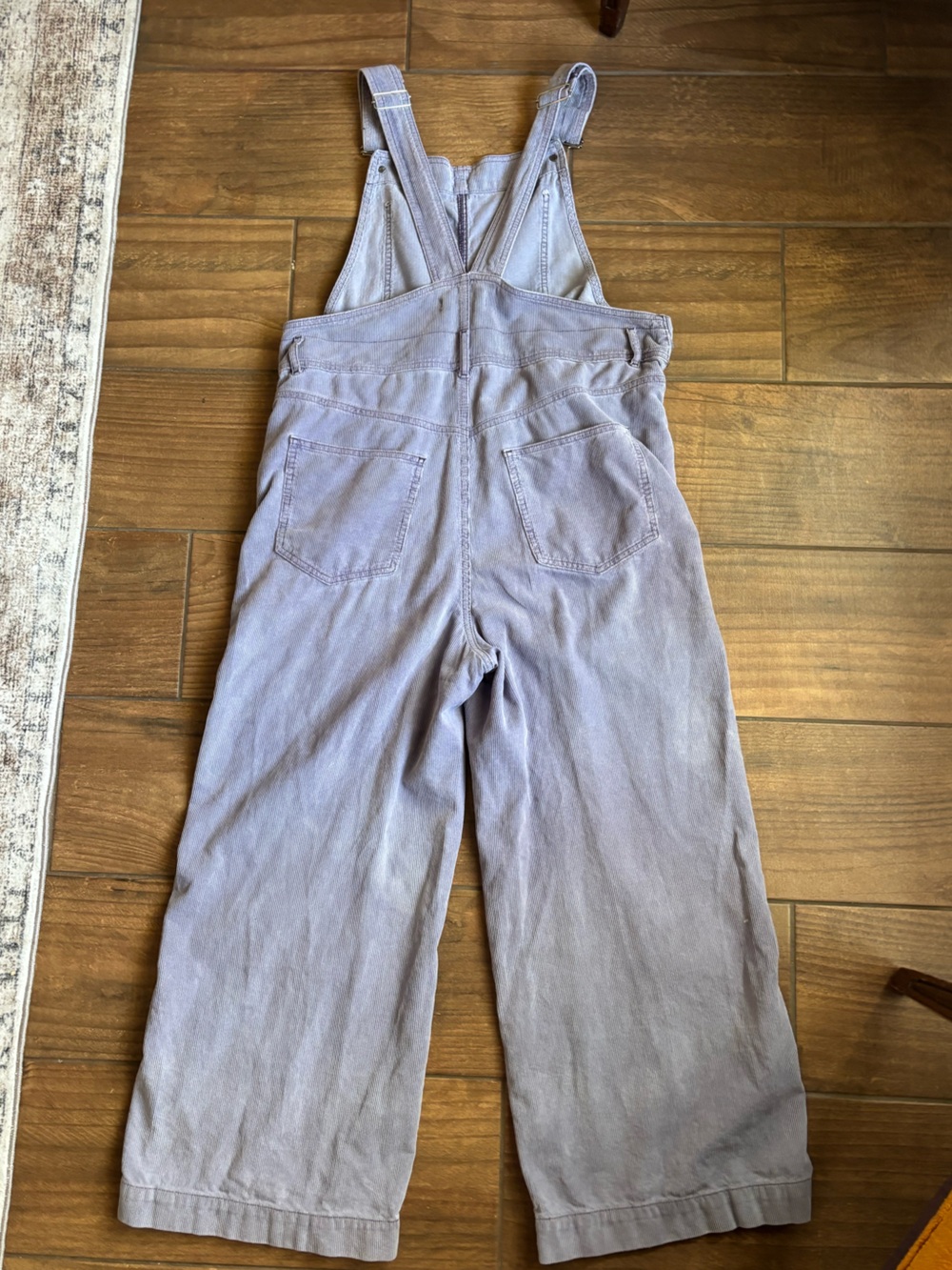 Free People Lavender Corduroy Wide Leg Overalls Bib Pants - Picture 14 of 14